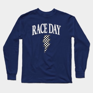 Race Day Checkered Long Sleeve T-Shirt